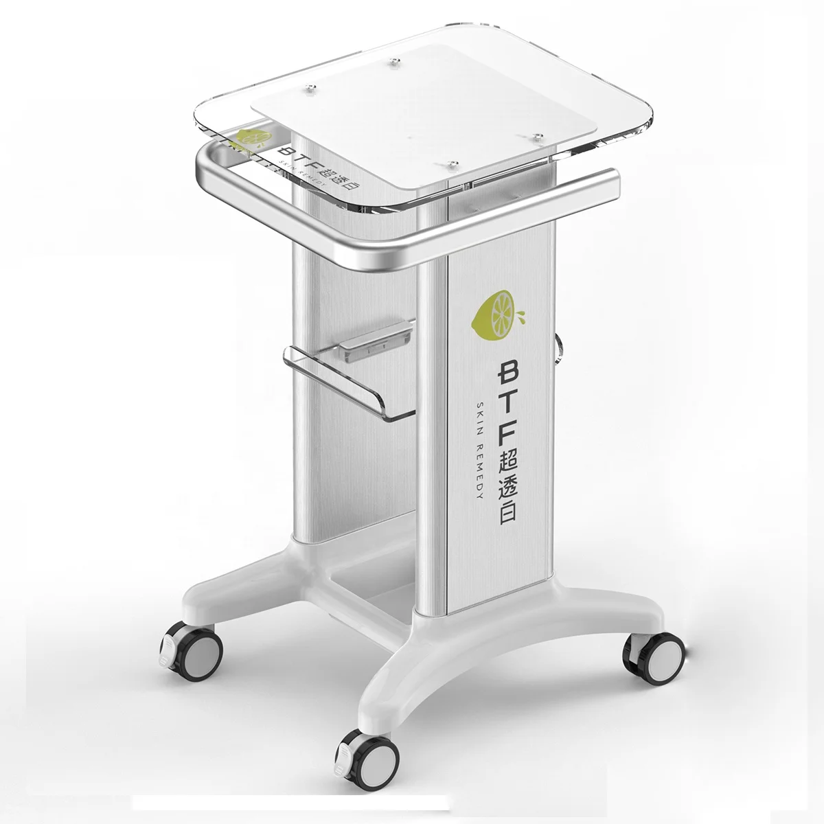 2 Drawers Dental clinic ultrasound scanner trolley Stand Beauty Instrument Trolly Tray ultrasound trolley cart With 4 Wheel