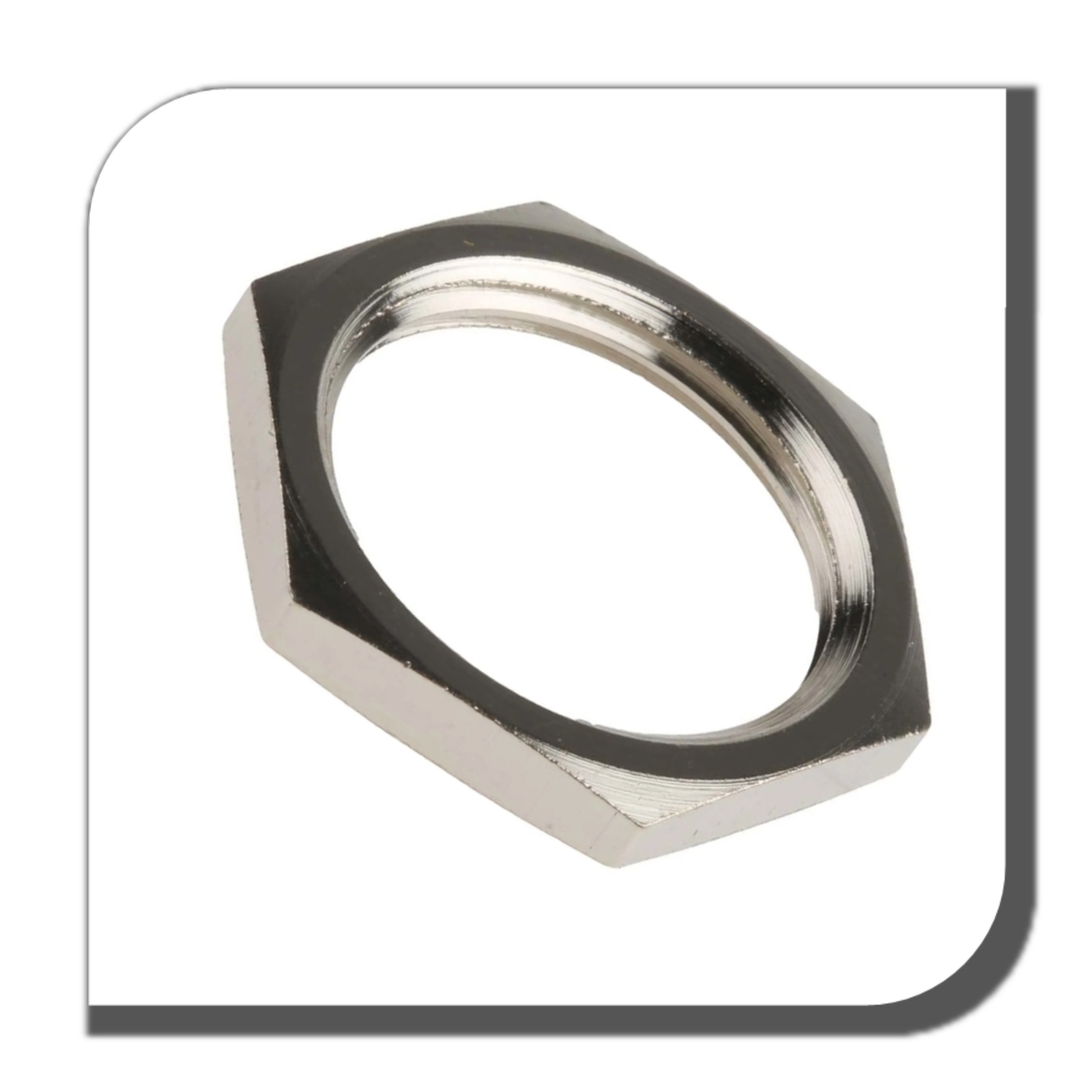 Thread 7/16-28 Brass hex insert lock panel thin nuts