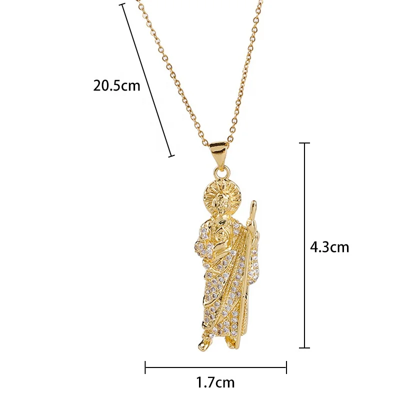 Punk Style Fashion Luxury 18K Gold Plated Copper CZ Crystal Zircon Death Scythe Pendant Necklace for Women Men