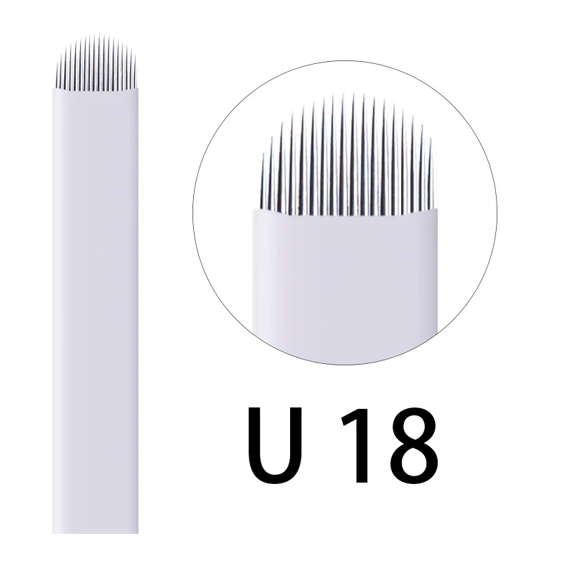 White Disposable White Microblading Needle for Ombre Shading Brows