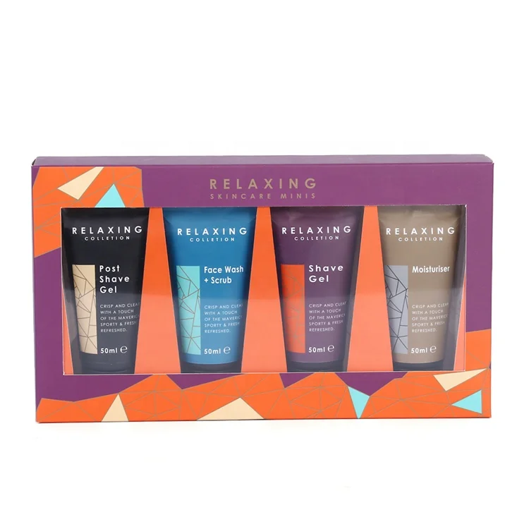 Promotional beard care growth grooming kit men facial moisturizer set with a gift set box