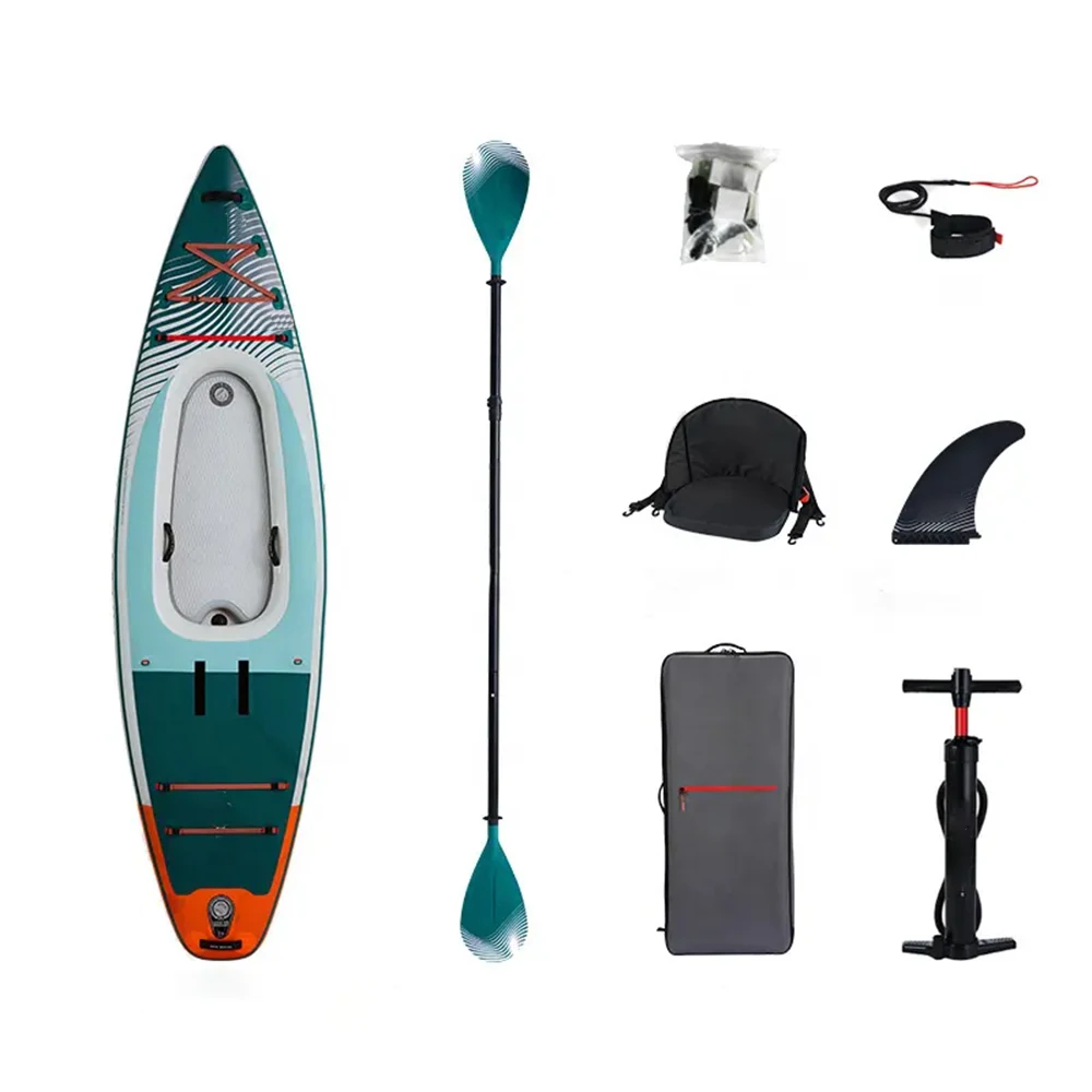 New Design Customized Inflatable Rafting Kayak Sea Canoe Single Person Two Person Sup Kayak Water Surfing Board