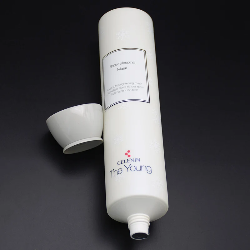 Style 130ml Snow Sleeping Mask Tube Packaging Screw Cap Cosmetic Plastic Korea for Personal Skin Care with Bowl Shape Two Piece