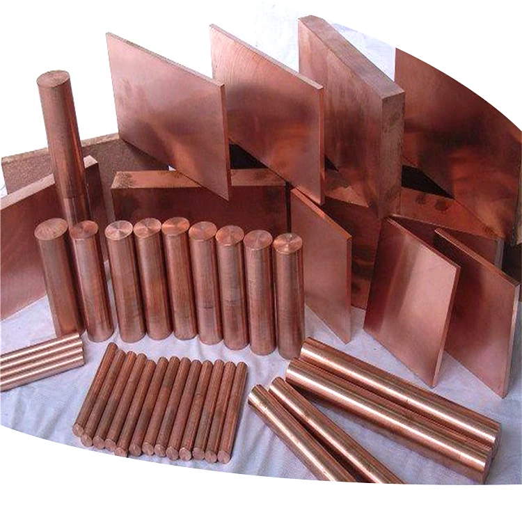 Length 100mm-6000mm JIS C1020 C1100 C1221 Square/Flat/Hexagonal/Wire Rod Pure Copper Bar Brass Bar 8mm 10mm