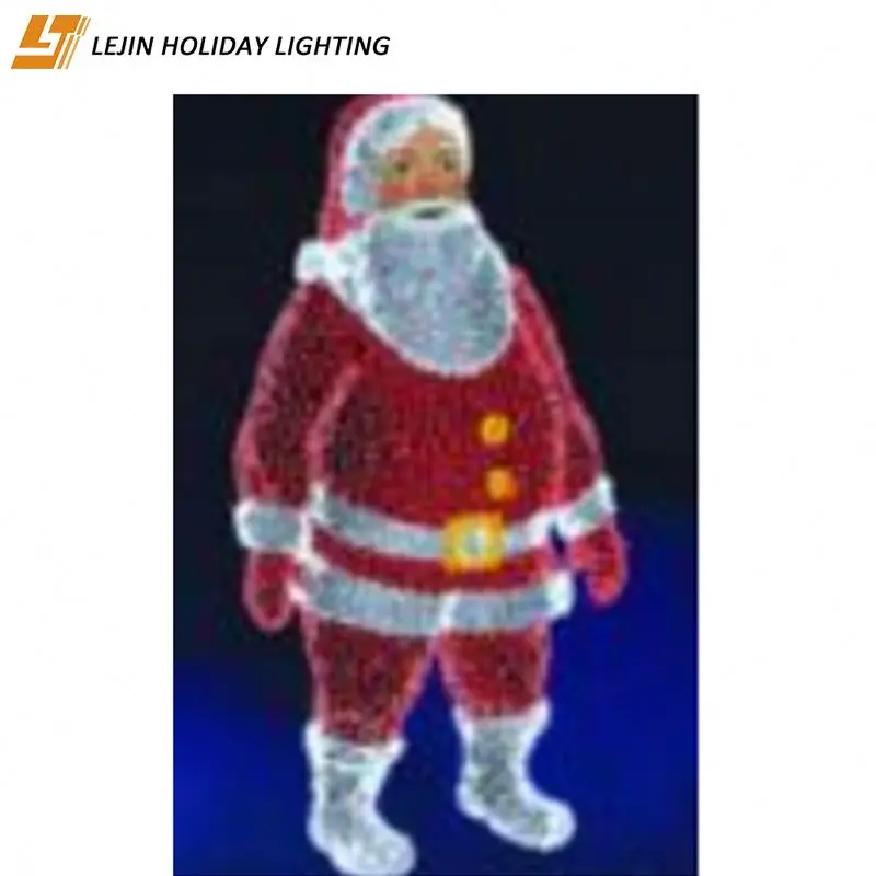 LJ new design indoor outdoor led street decorative lighting for custom motif 3D Realistic Santa Clause light