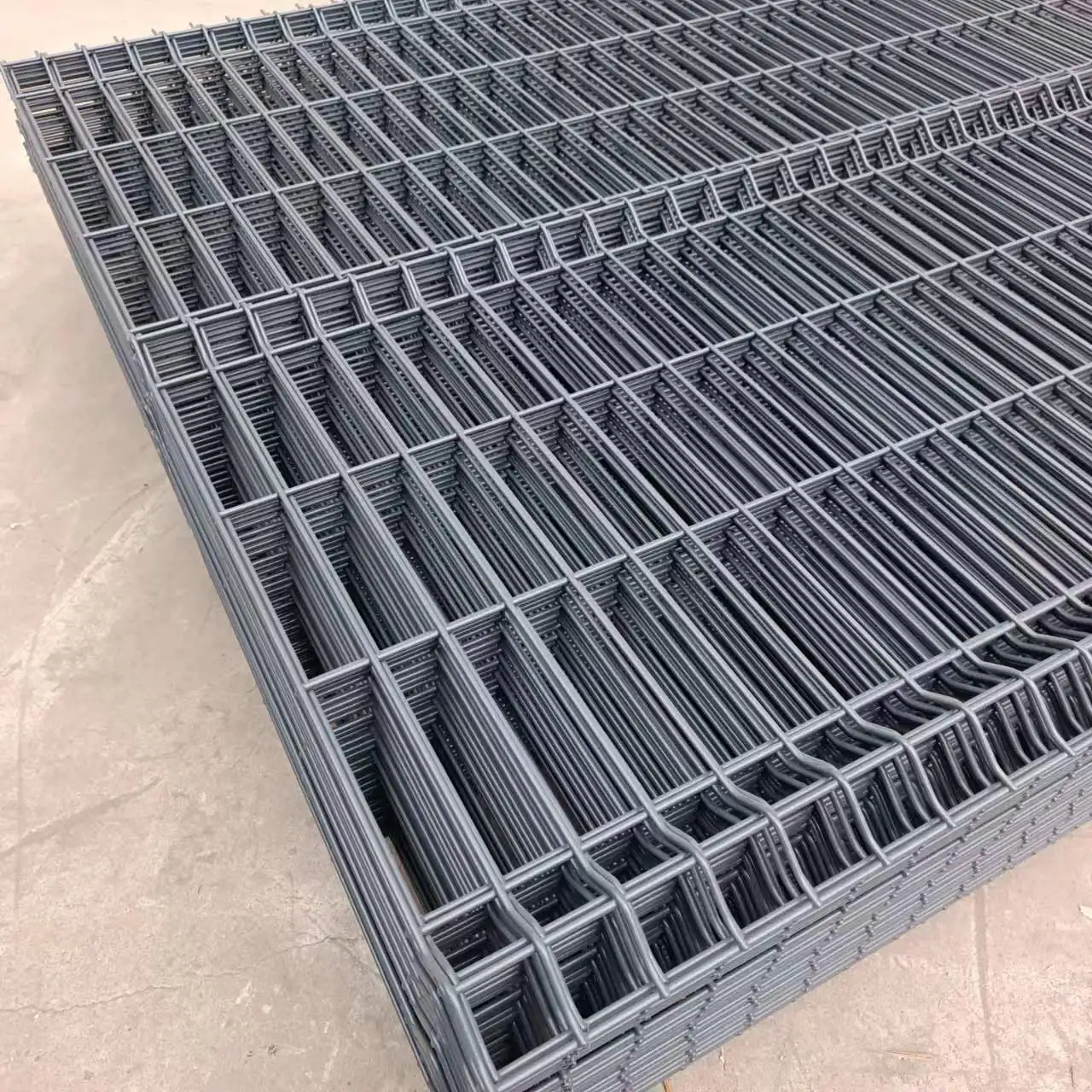 High quality galvanized steel metal fence Customize pvc coated rigid 3d bending curved welded mesh fence