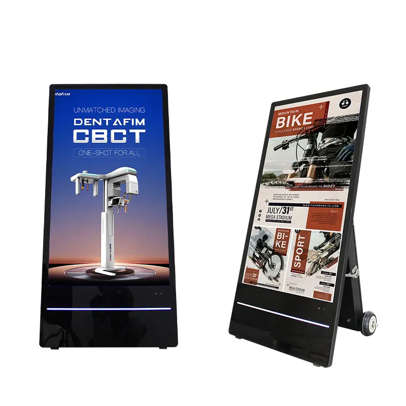 43 inch removable IP65 waterproof outdoor advertising media player with battery powered