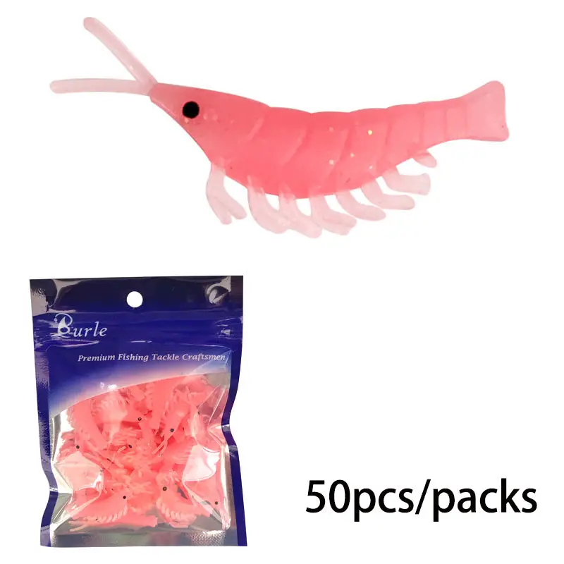 Silicone Luminous 5 Shrimp Rigs Soft Sabiki Fishing Lures