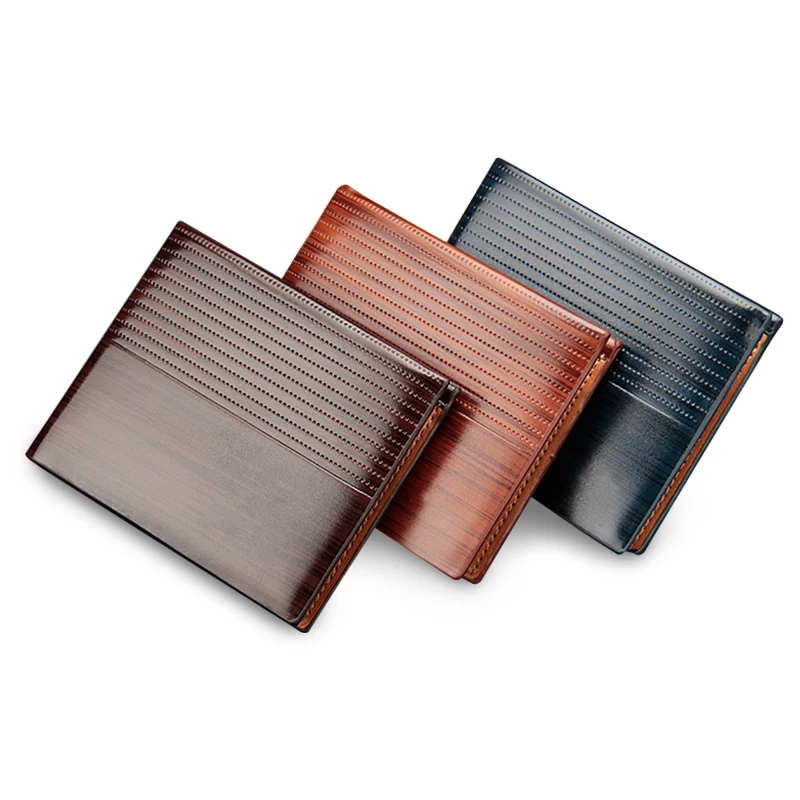 Vintage New Style Genuine Leather Short luxury wallet men business card wallet