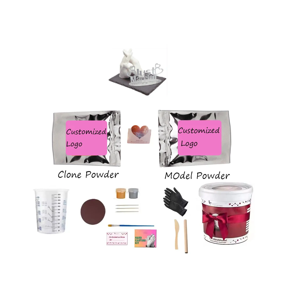 New products diy clay set Alginate Clone Powder DIY Hand Casting Kit Baby Foot custom figurine