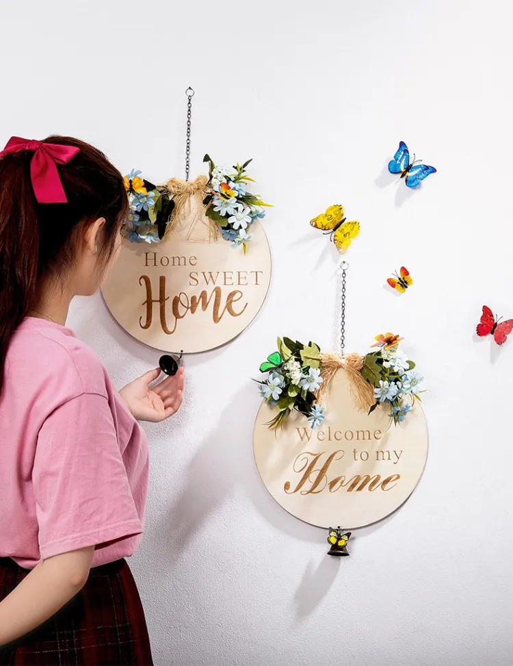 Wood Circle Round Wood Pieces Blank Round Ornaments for DIY Craft Project