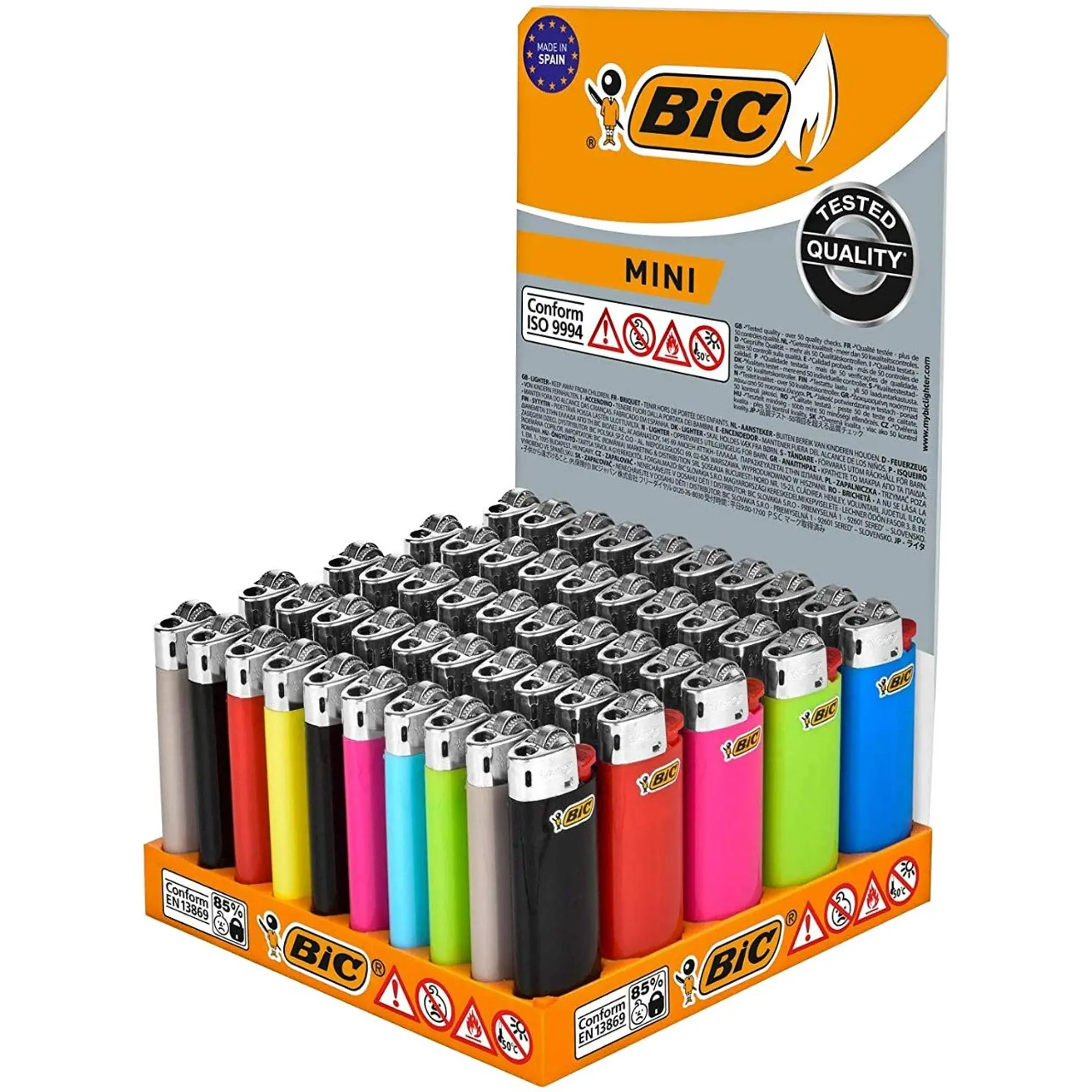 BIC газовые зажигалки J25 J26 лоток 50 шт. Классическая одноразовая Зажигалка Франция
