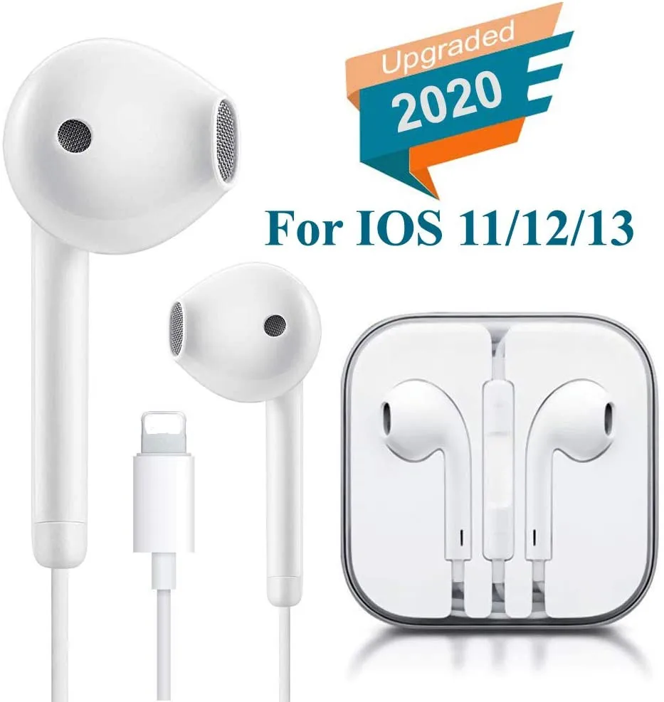 for iPhone 7 Headset , In Ear Noise Isolation Earbuds with MIC Pop-up Window Handsfree Wired Headset for iPhone 7 8 X 11