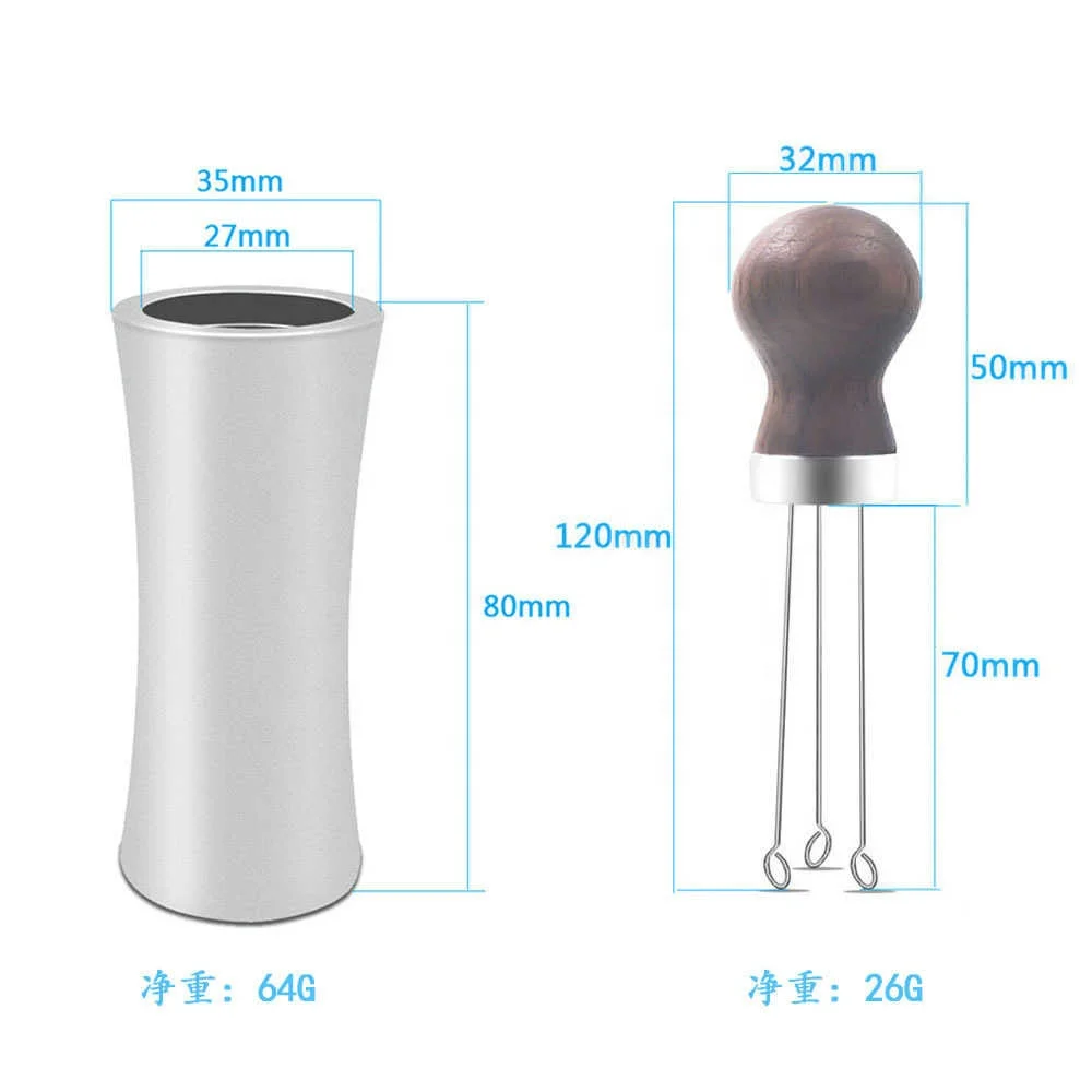 Home Cloth Powder Needle Stirring Powder Artifact Tool Stainless Steel Solid Wood Stirrer Cloth Powder Needle Holder