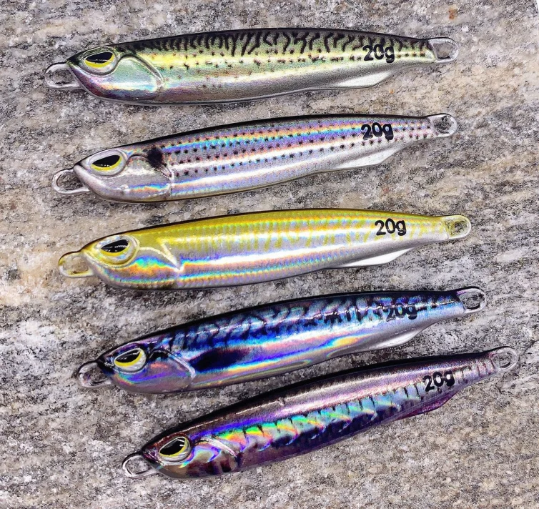 ZHUO RUN High Quality 20g 30g 40g 60g 80g Shore Casting Jig Lure Slow Pitch Jigging Metal Fishing Jigs