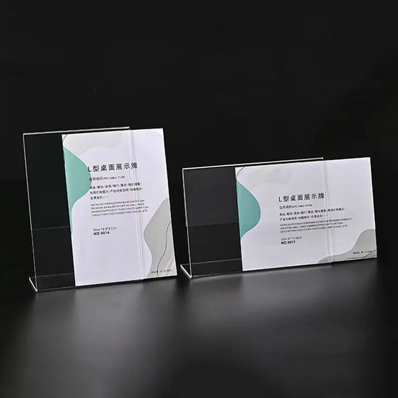 Slant Back Acrylic Sign Holder 8.5 X 11 Inches Stands For Display Flyer Holder Menu Holder Paper Stand