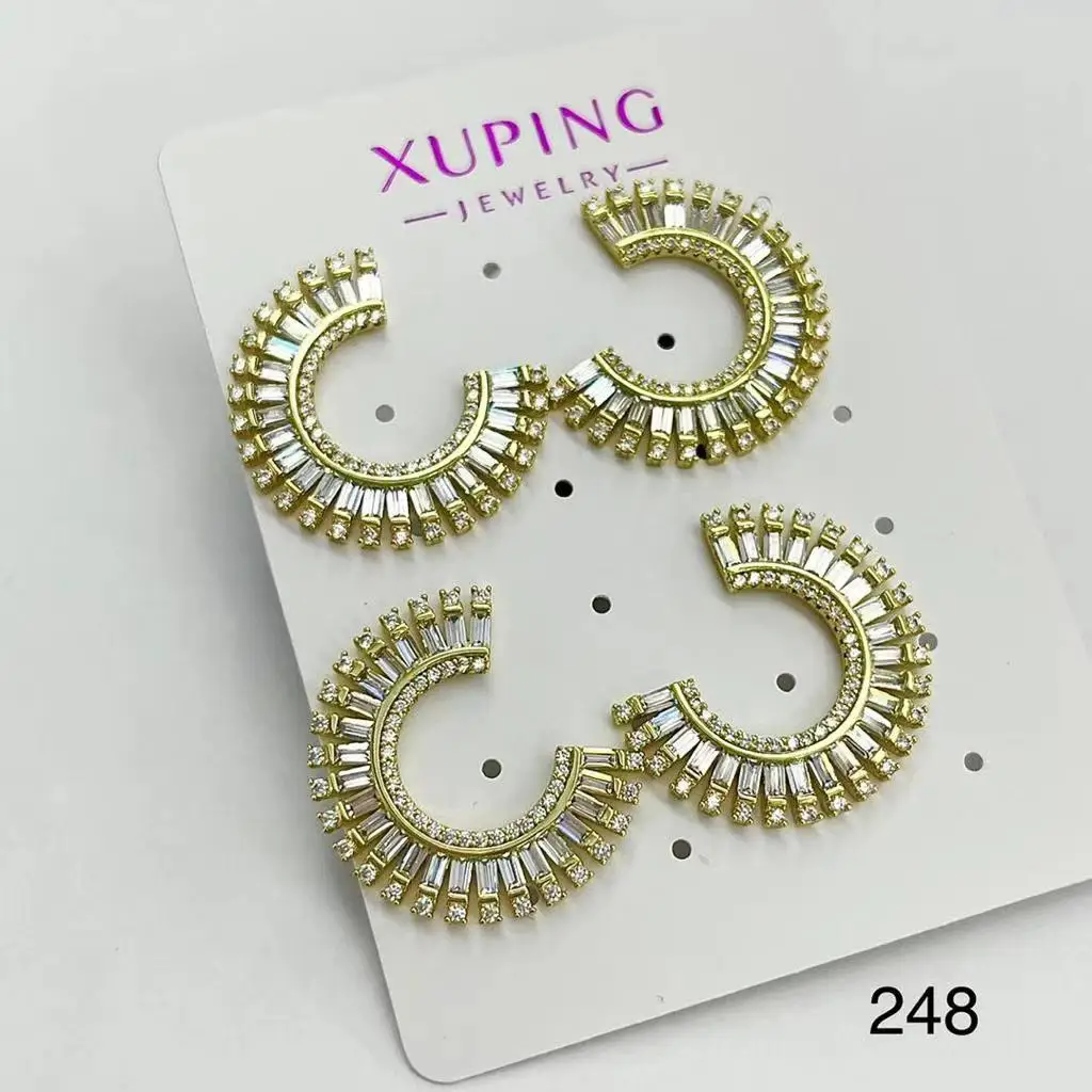 Xuping 1113 модные ювелирные изделия 14k позолоченные кубического циркония тонн малых дизельных легких грузовиков серьги с быстрой доставкой