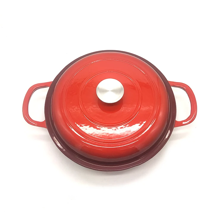 Cast Iron Spanish Paella With Two Handle Hot Sell Enamel Customizable Colors Factory Good Price Enamel Dutch Oven