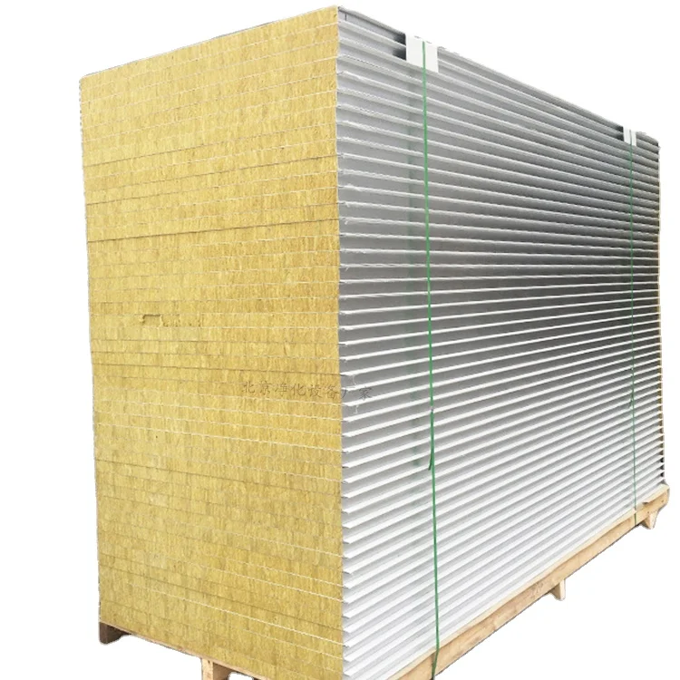 China Manufacturer Wholesale Thermal Insulation Customized Support Rock Wool Color Steel Plate Building Materials Wall Panel