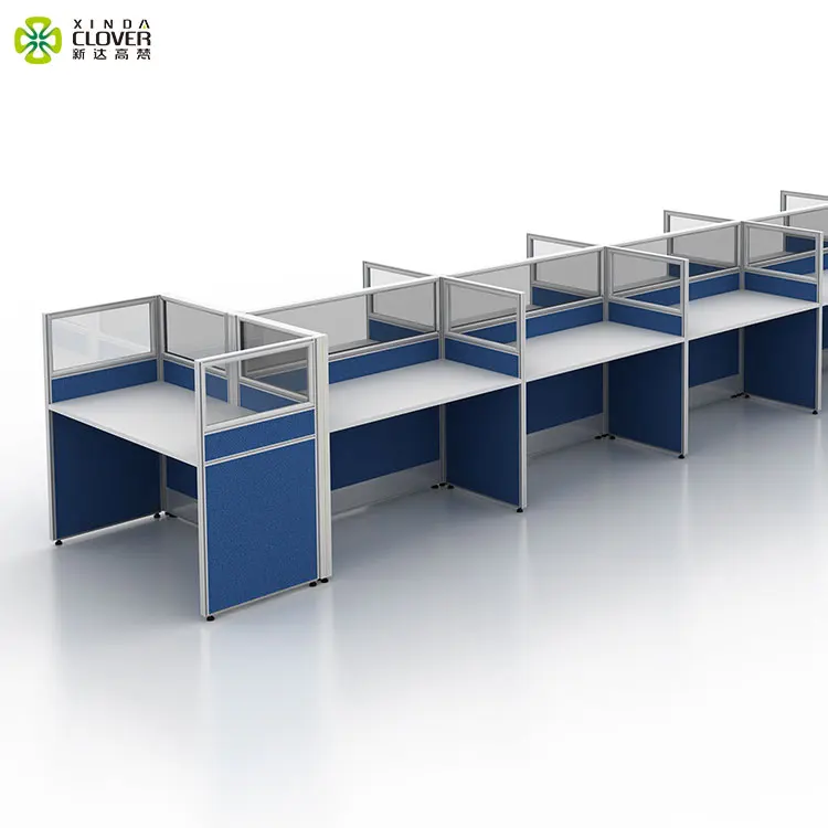 Офисный стол с алюминиевыми перегородками рабочее место для колл-центра на 1 2 4 6 8 человек
