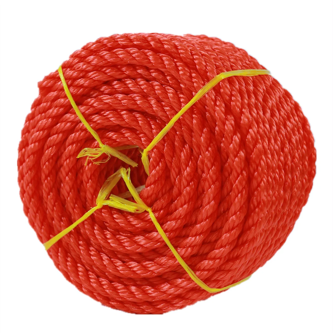 Китайский поставщик 2 мм 3 нитки полиэтиленовый канат сельскохозяйственный пресс пластиковая нить красочная полипропиленовая веревка