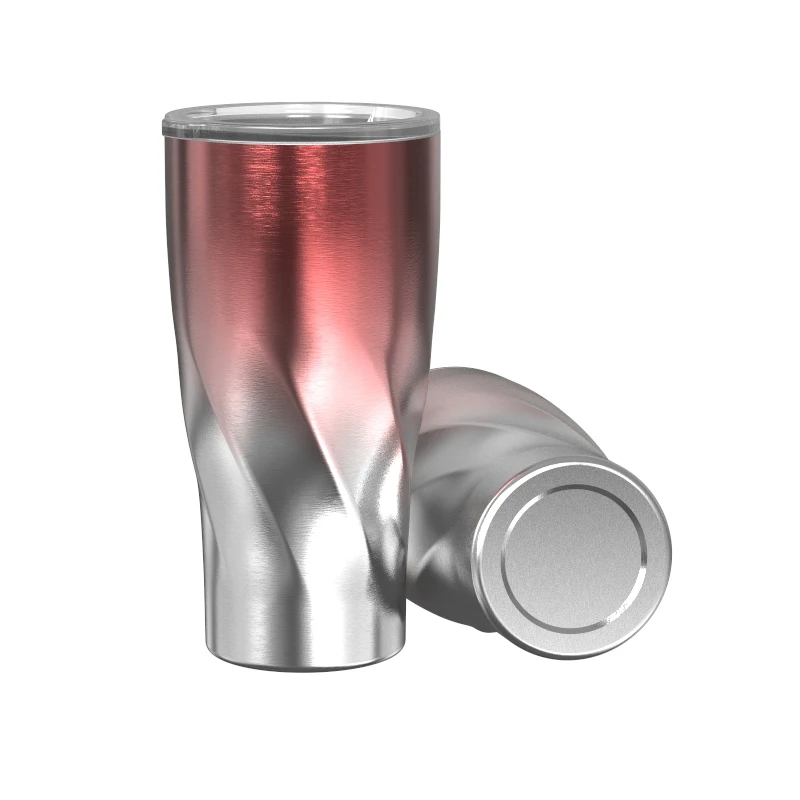 Luxury durable single wall stainless steel straight travel mug