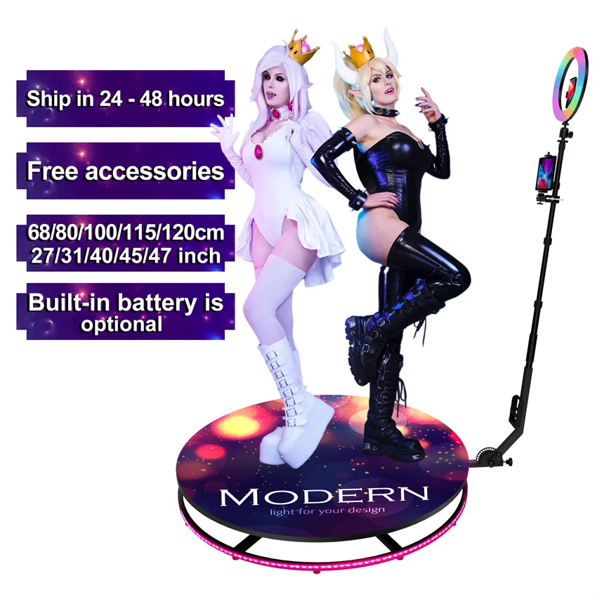 2022 New Adjustable 3D Abyss 4 Rotating Person Camera Full Body Portable Spinning 360 Degree Photo Booth