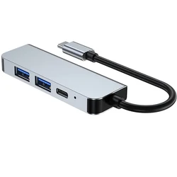 4 in 1 USB-C Type-C Hub Adapter with 4 Ports USB 3.0 Super Speed Data Transfer 4K HD Converter USB C Hub