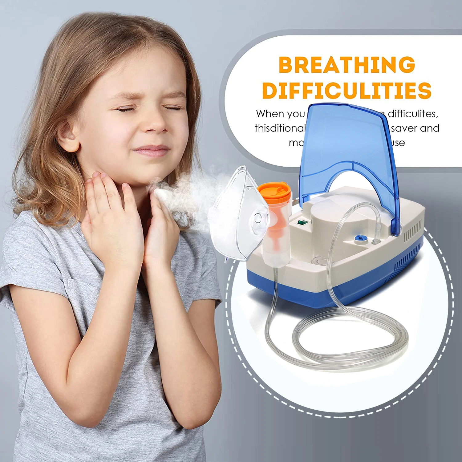 Portable Mini Steam  Inhaler Compressor Ultrasonic Walmart Portable Mesh Nebulizer Portable, Nebulizador Portatil Aerosol