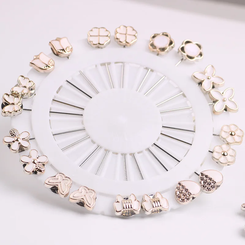 20 Pins/Plate Wholesale Trendy Brooch Pins For Women Scarf Accessories Long Safty Pin Brooch