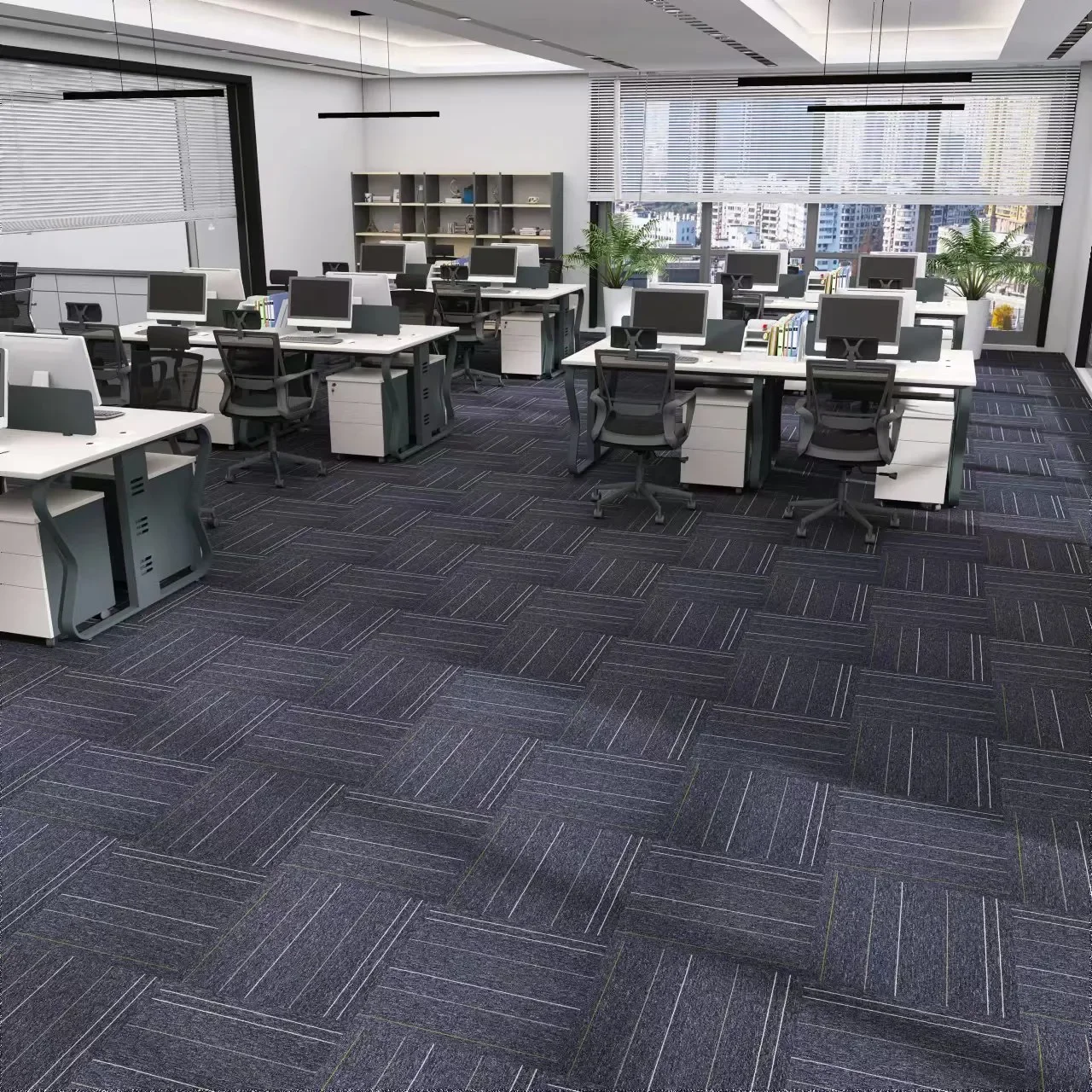 Office carpet splicing squares overlay carpets non-slip flooring commercial tile carpets