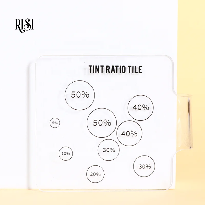 RISI Professional Brow Tint Ratio Tile Mixing Palette For Eyelash Tint Eyebrow Dye Palette Mixing Plate