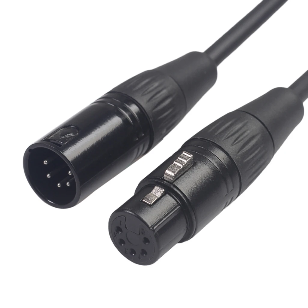 DMX 512 XLR 5 Pin Male to Female DMX Lighting Cable Xlr Connector 5 Pin For Professional amplifier stage lighting