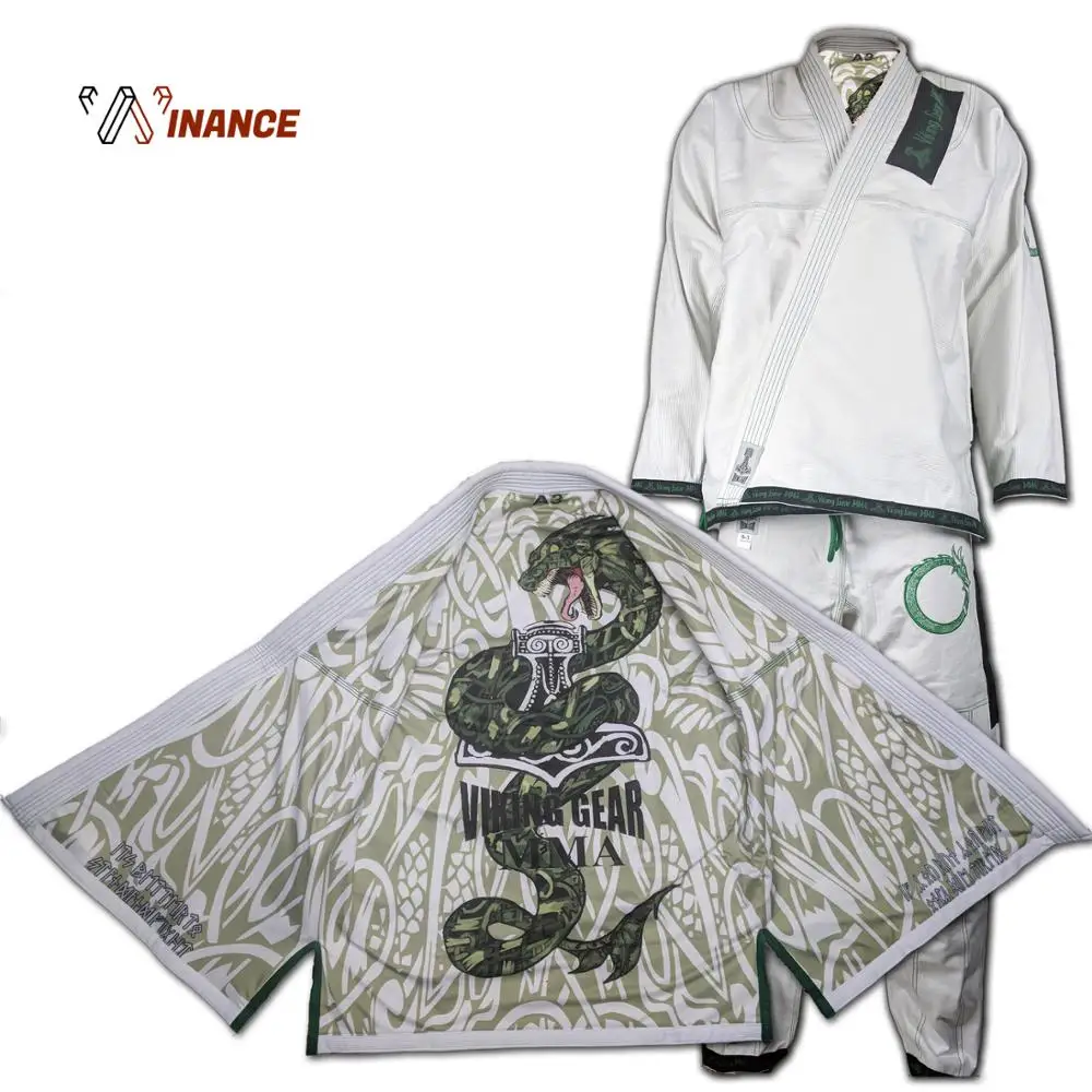 Custom 100% cotton Pre-shrunk sublimated rashguard lining bjj gi brazilian jiu jitsu gi pearl weave cotton fabric bjj kimono