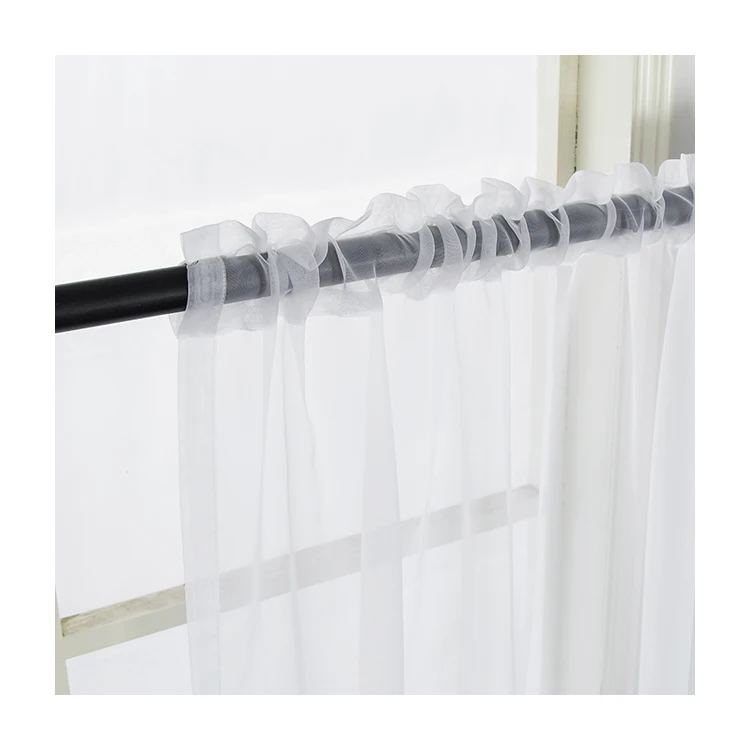 Single Curtain Pole Set with Brackets Adjustable Telescopic Extendable Curtain Rod 48-86 Inch