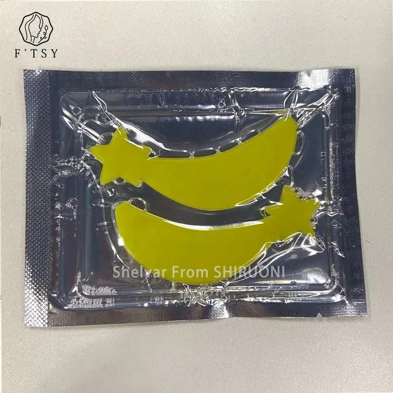 Custom LOGO Anti Aging Hydrogel Glitter Mica Star Eye Masks Remove Dark Circles Brighten Eyes Organic Under Eye Gel Patches
