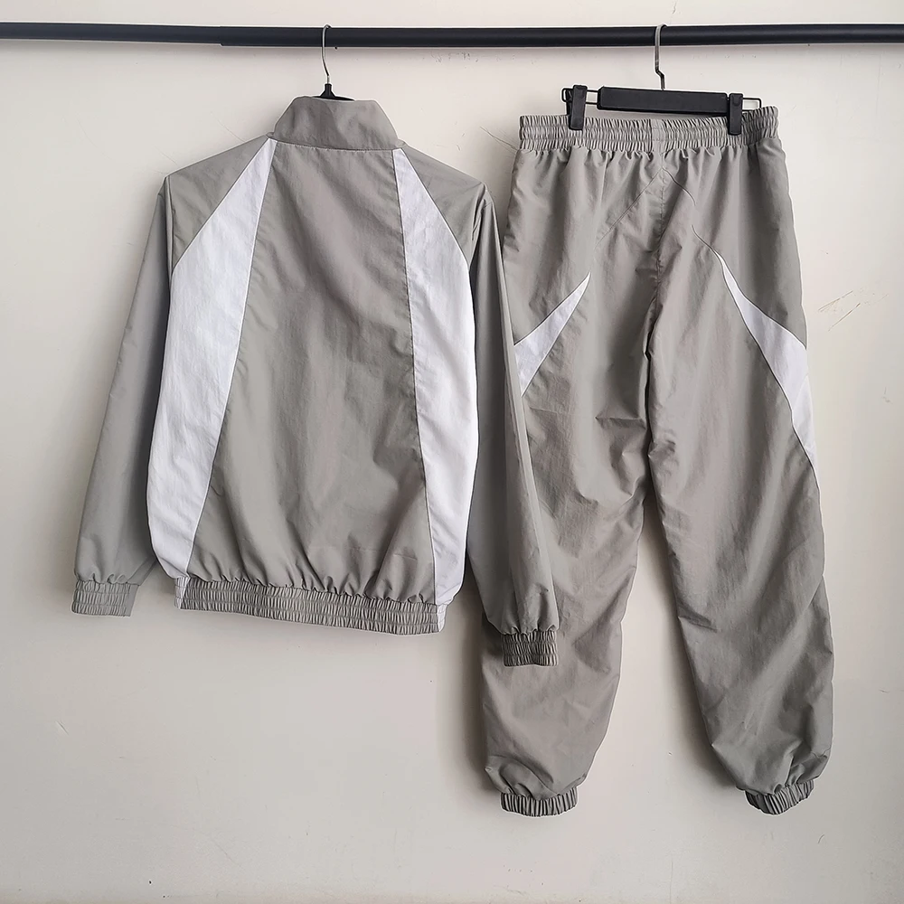 custom high quality windbreaker designer youth essentials plus size yoga baggy 2 pieces tracksuits set