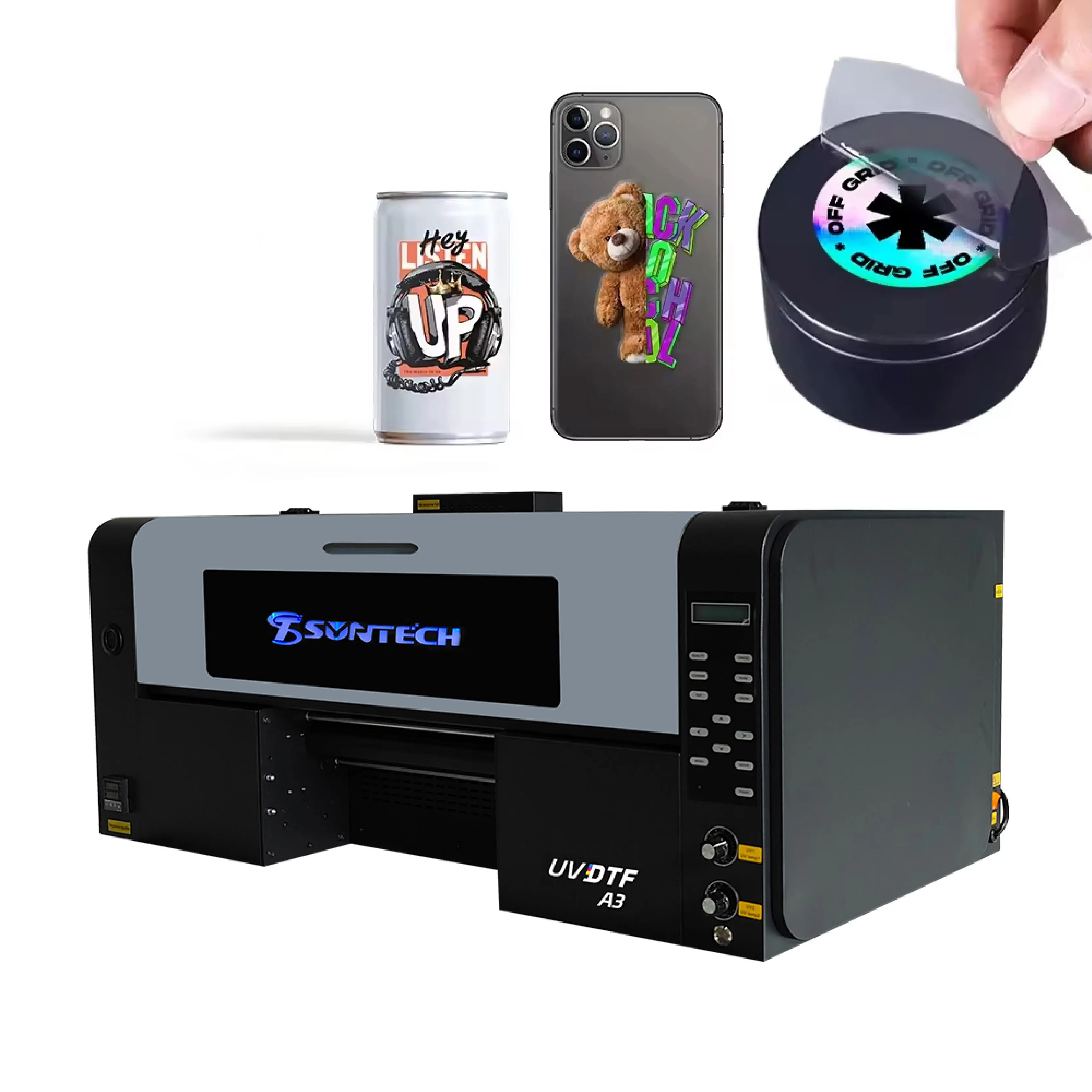 XP600 Impresora A3 UV Dtf принтер с лаком чехол для телефона стекло цилиндрическая бутылка Id карты наклейка