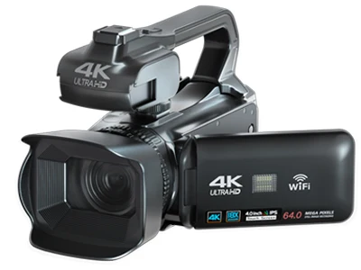 Видеокамера HD, Wi-Fi, 4K, сенсорный экран 4,0 дюйма