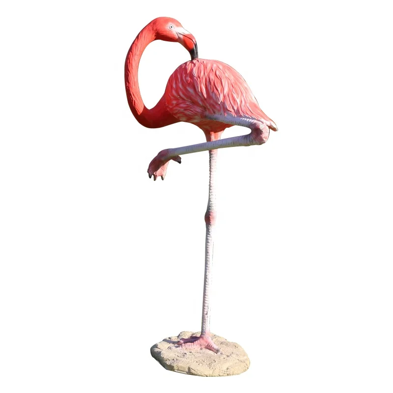 Large size garden resin christmas ornaments flamingo pink sculpture handmade  living room TV cabinet flamingo home decoration
