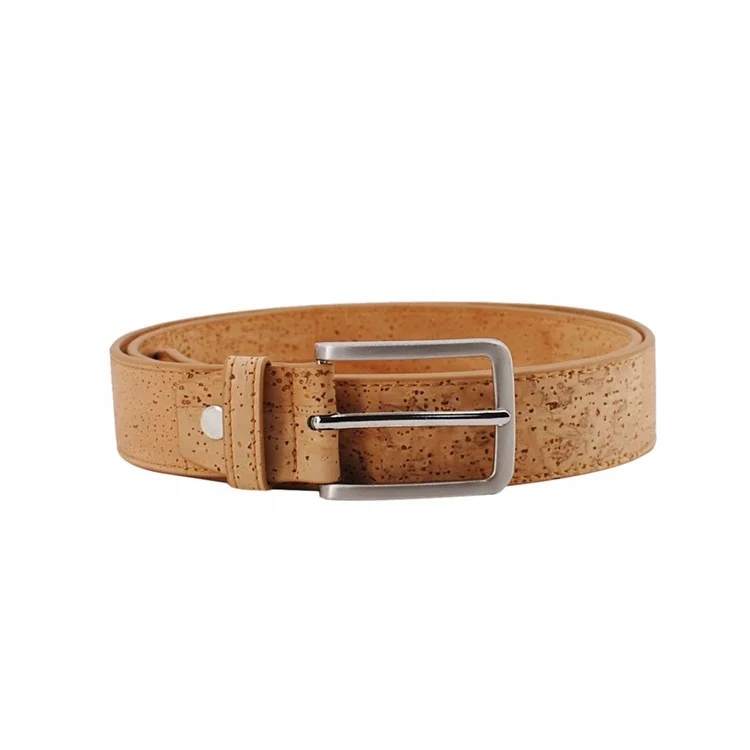  Wholesale Hot Selling Oak Bark Belt Made of Natural Cork Vegan Fabric Leather Leisure Fashion for