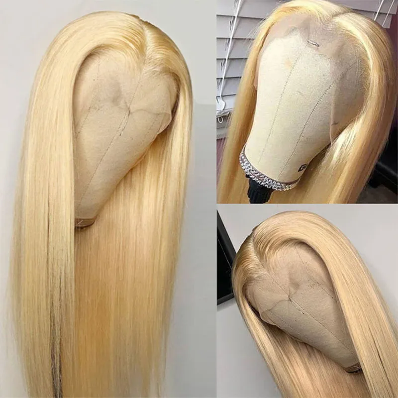 Cheap 613 Blonde Full Lace Human Hair Wigs For Black Women Raw Peruvian Virgin Human Hair Lace Front Wigs HD Lace Frontal Wigs