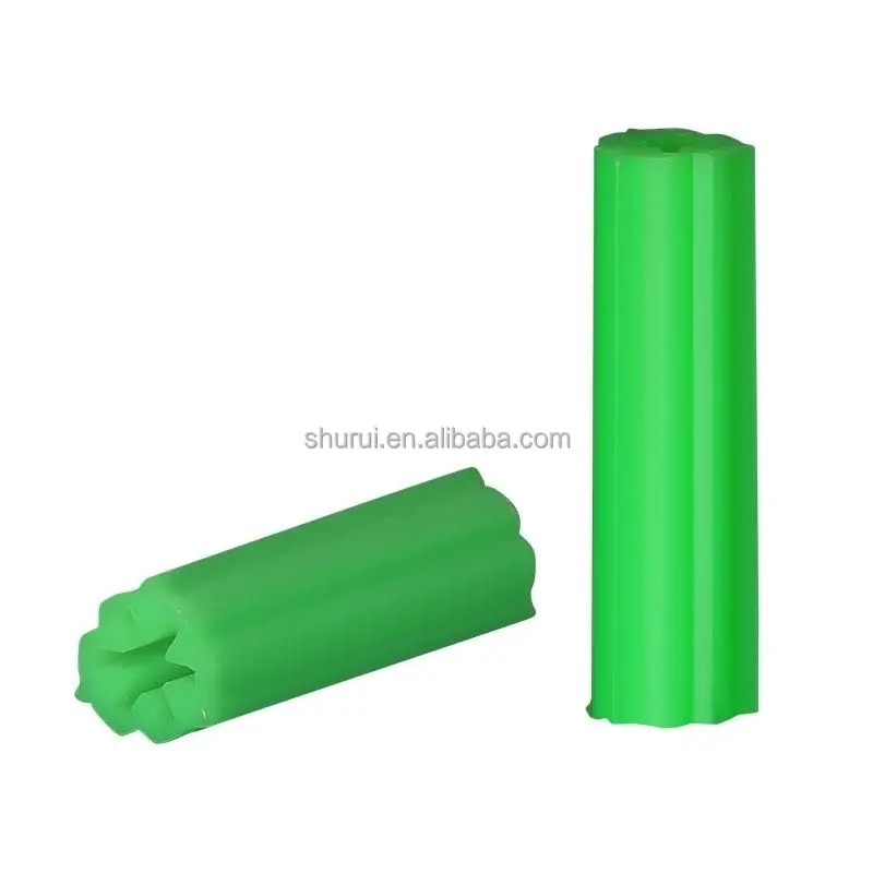 100pcs 6mm Long-Lasting Plastic Wall Plug with Fixing Nail PE Material Wall Plug Plastic Anchor