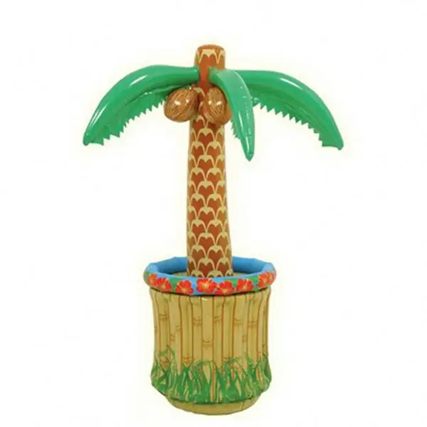 Luau palm tree inflatable buffet salad plate picnic ice table bar
