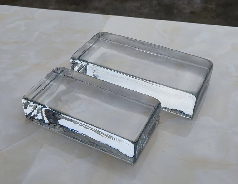 240*115*53 мм прозрачные цветные Литые сплошные стеклянные кирпичи стеклянная плитка декоративные термоплавкие Кристальные