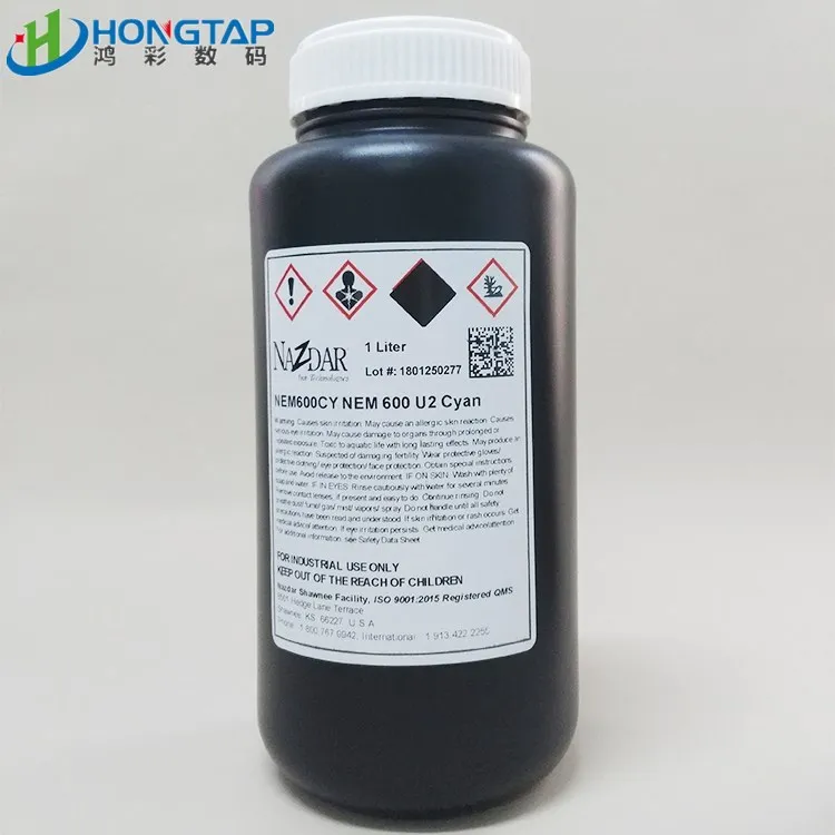 
High Quality Nazdar Fast-Drying Flexo Printing LED UV Ink For Ricoh Gen5 G4 G5 Printhead 