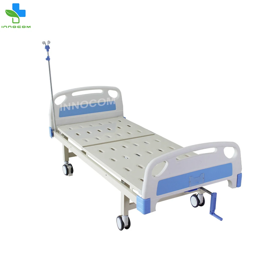 Best-selling flat-surfaced single manual crank care bed with a sturdy frame and easy crank operation for reliable performance