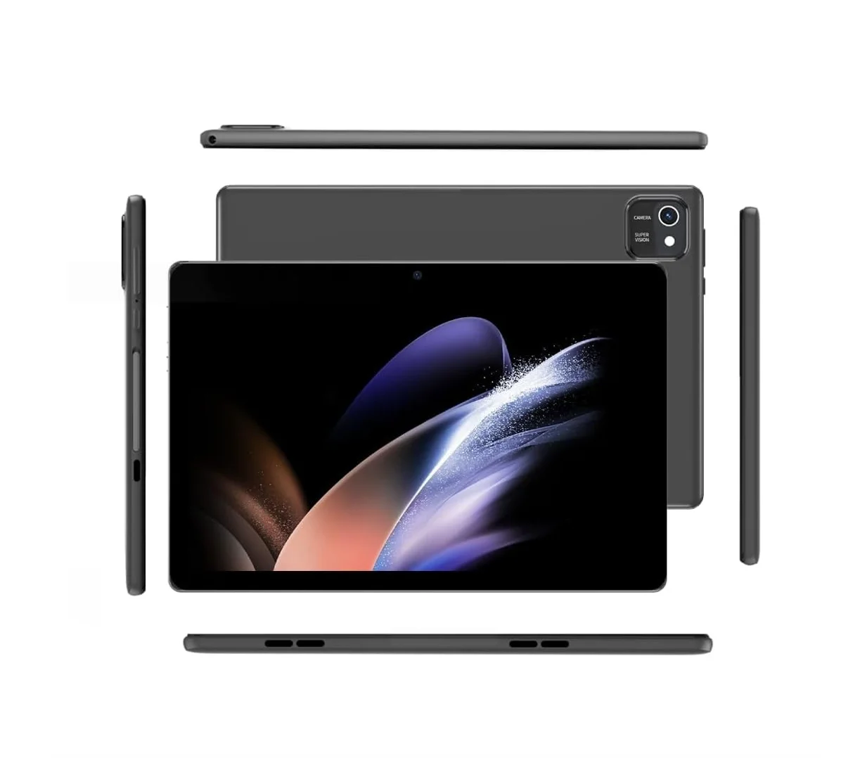 Планшет 10 1 дюймов Android 14 6 ГБ ОЗУ 64 ROM ТБ Расширенный четырехъядерный с чехлом 1280x800 IPS сенсорный экран 6000 мАч BT5.0 Dual C