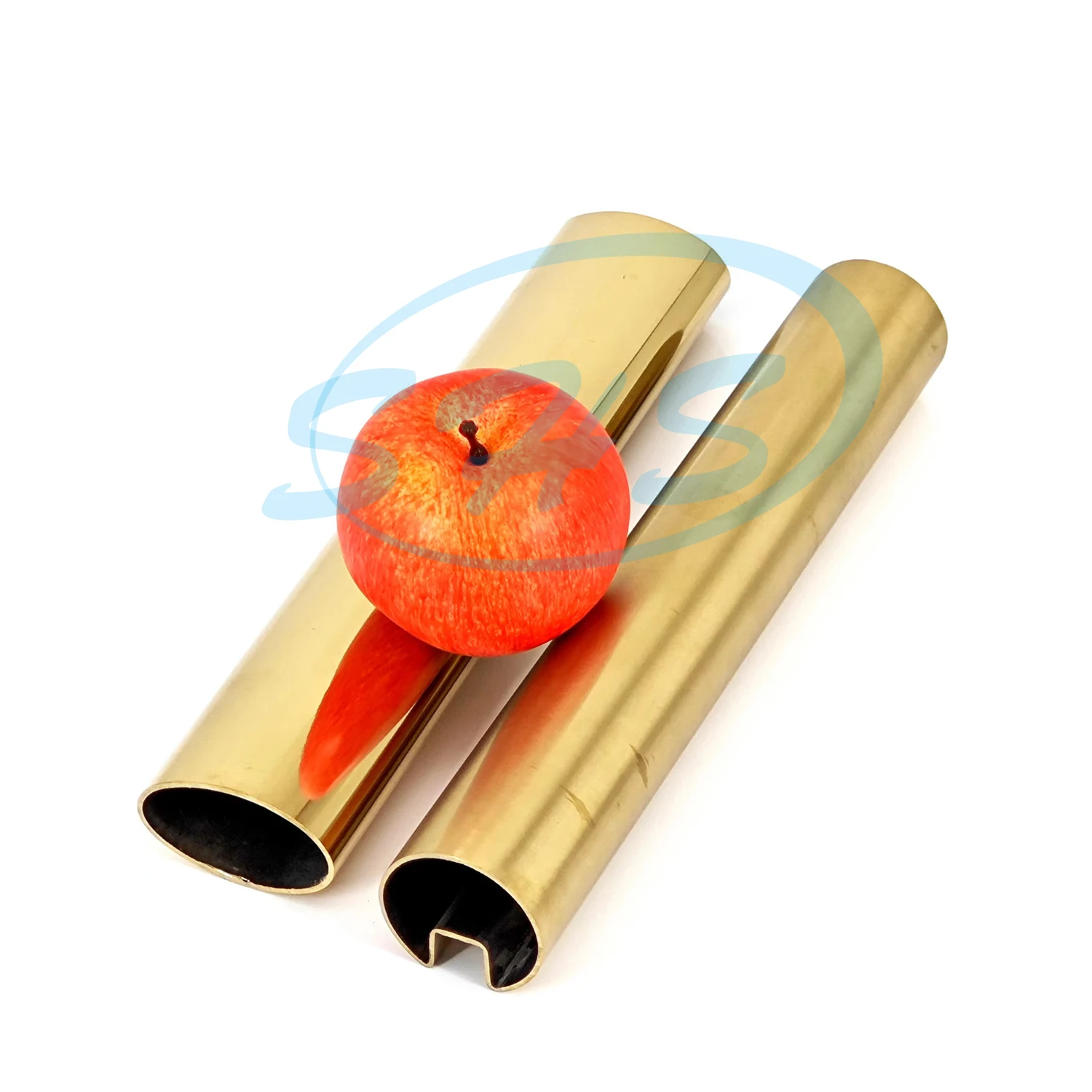 SS 201 304 316 modern house ornamental railing design stainless steel PVD plated golden tube for furniture interior decoration