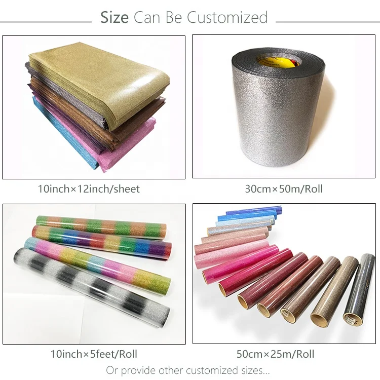 Wholesale High-quality Easyweed Iron On Vinyl Transfers Printable Rainbow Glitter Heat Transfer Vinyl